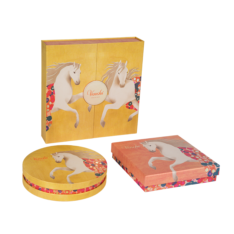 Scatola rigida per imballaggio di cioccolato a doppia porta