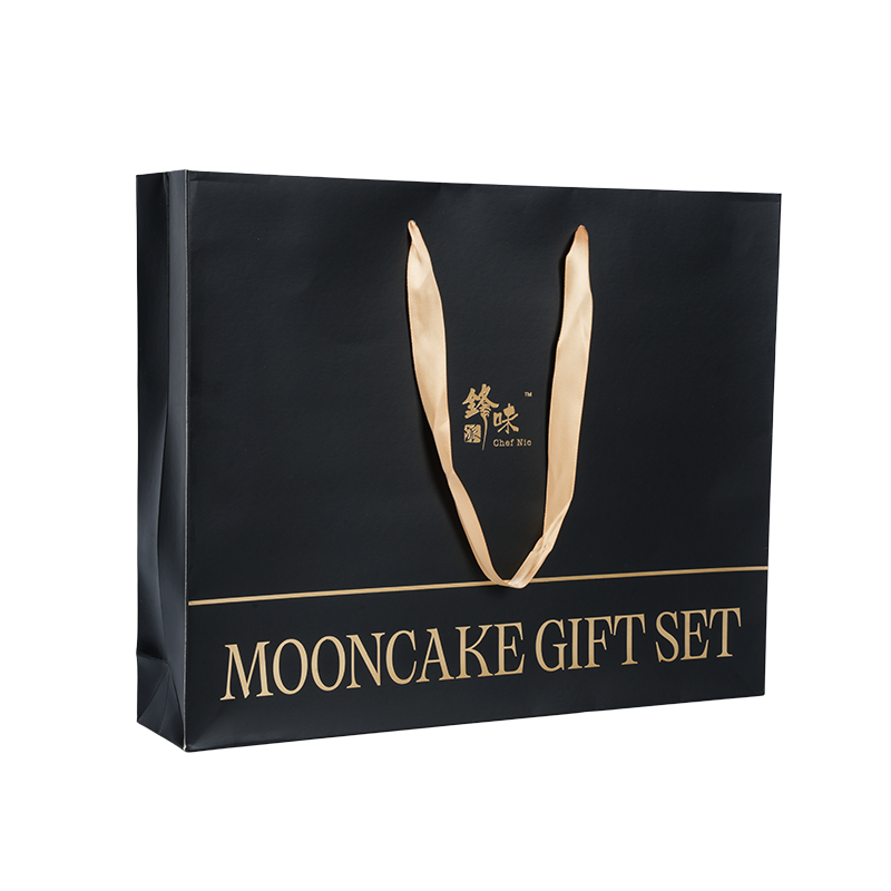 Borsa per il trasporto di torte in cartone kraft/bianco con manico resistente all'acqua