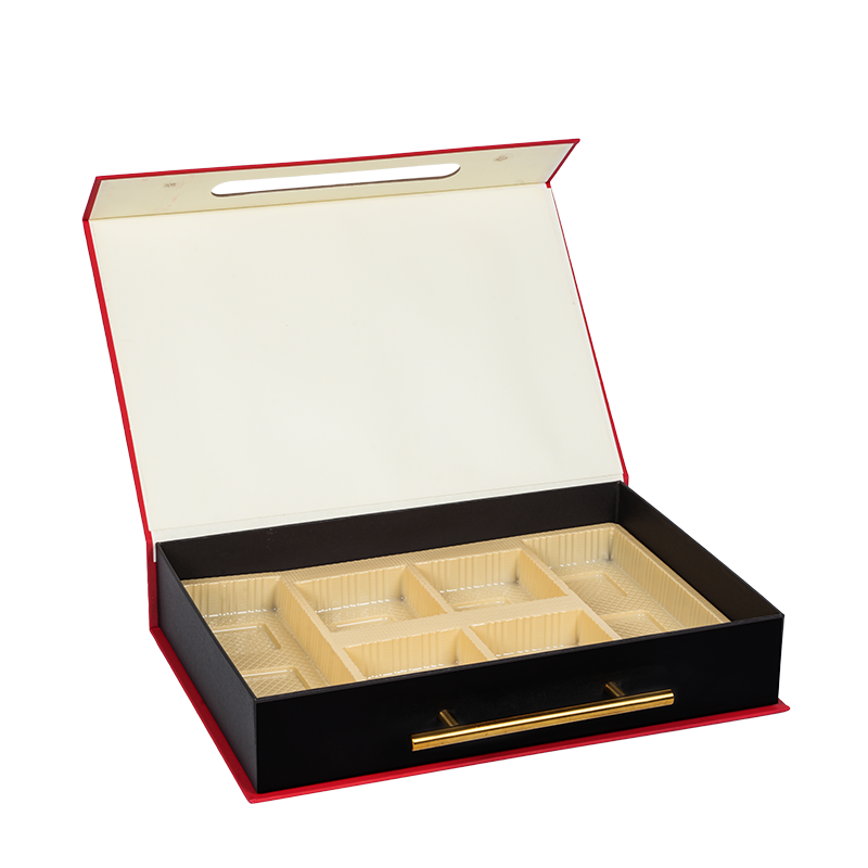 Scatola rigida per imballaggio di torte a doppia porta