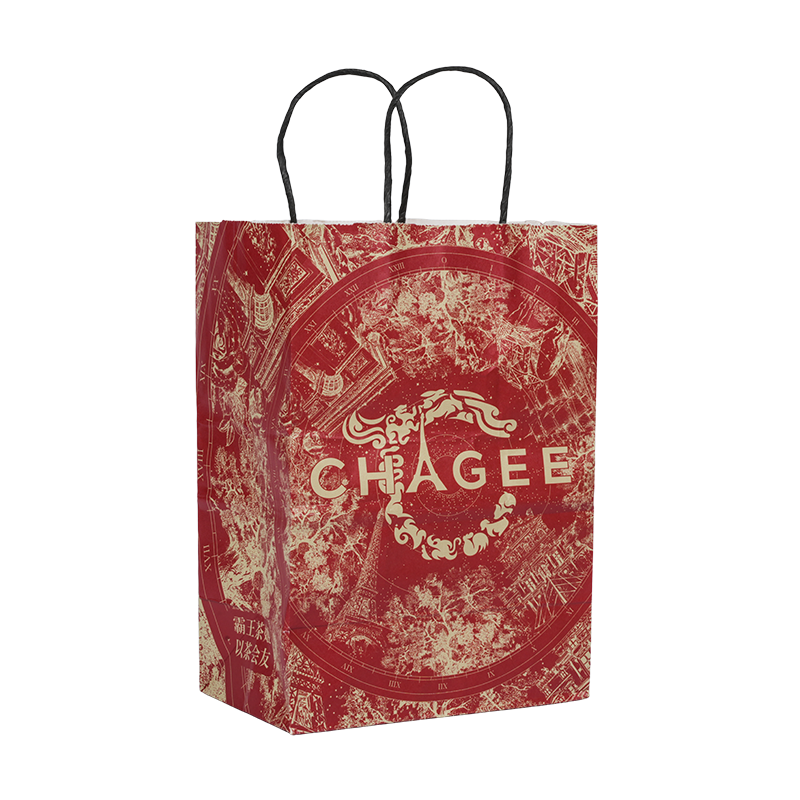 Sacchetto di carta di cartone bianco goffrato stampato a caldo per il confezionamento di profumi