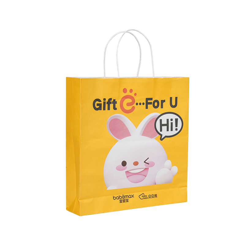 Sacchetto orizzontale di cartone bianco ispessito portatile per imballaggio di abbigliamento