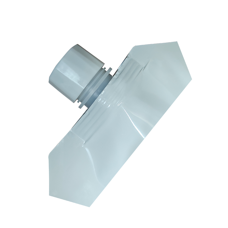 Sacco con chiusura a vite (swirl top) — busta rigida (stand-up) traslucida bianca