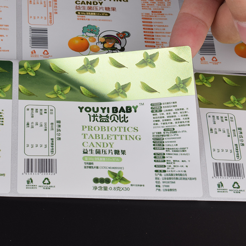 Etichetta adesiva in carta patinata