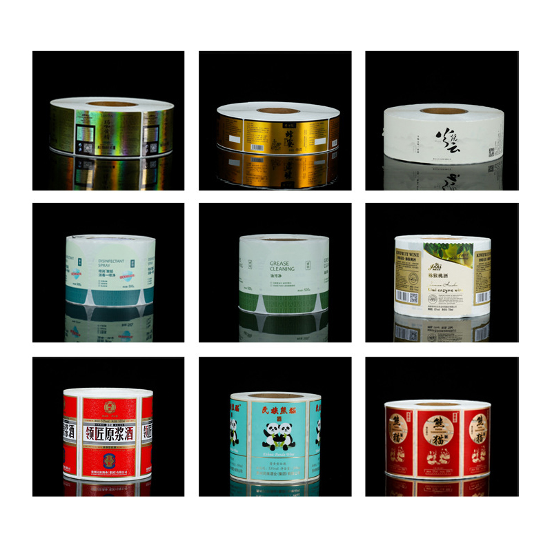 Etichetta della bottiglia di vino goffrata in lamina opaca