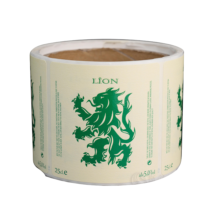 Etichetta della bottiglia di vino goffrata in lamina opaca