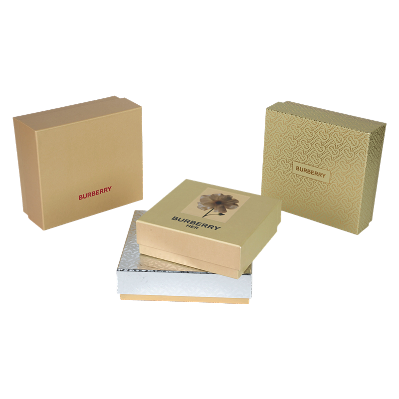 Confezione regalo premium con motivo check classico opaco in pelle scamosciata