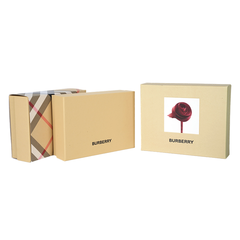 Confezione regalo premium con motivo check classico opaco in pelle scamosciata