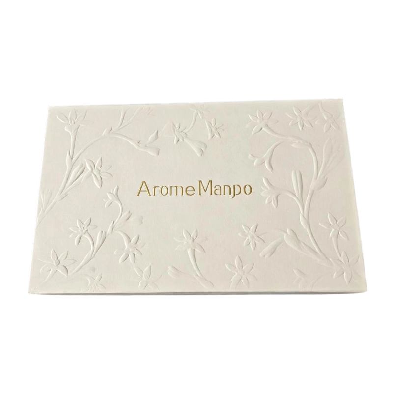 Confezione regalo con coperchio rimovibile rigido stampato a foglio opaco goffrato per cosmetici
