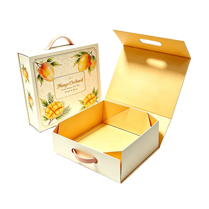Confezione regalo di frutta fresca portatile integrata pieghevole e ribaltabile senza colla