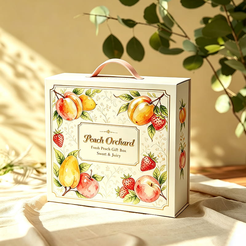 Confezione regalo di frutta fresca portatile integrata pieghevole e ribaltabile senza colla