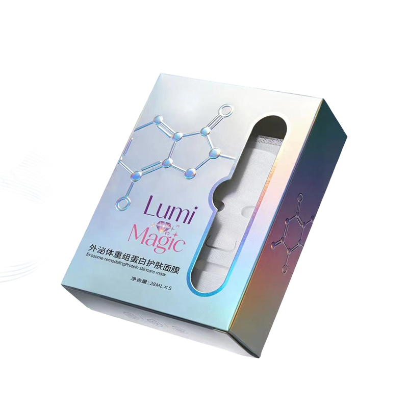 Scatola di imballaggio fustellata iridescente con finestra tagliata al laser (Lumi Magic Custom Edition)